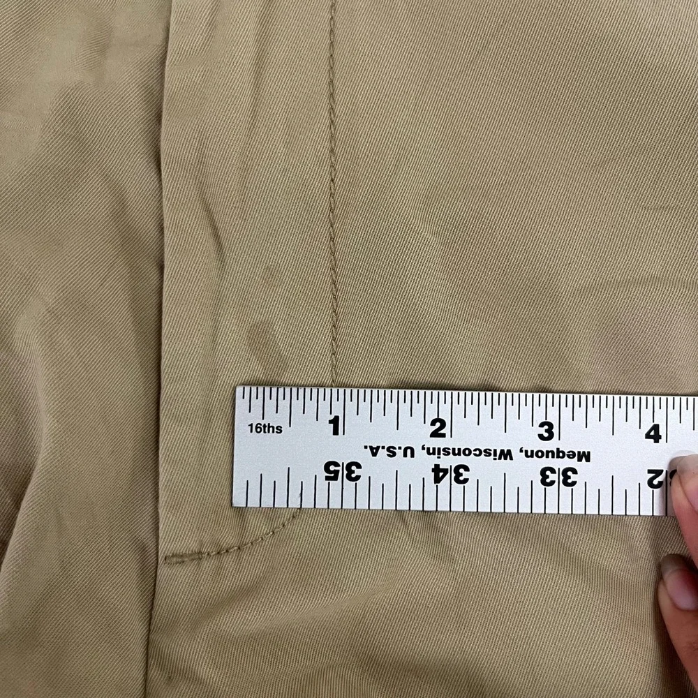 Tommy Hilfiger Chino Pants Mens Size 38x30 Beige Tailored Fit Flat Front Casual